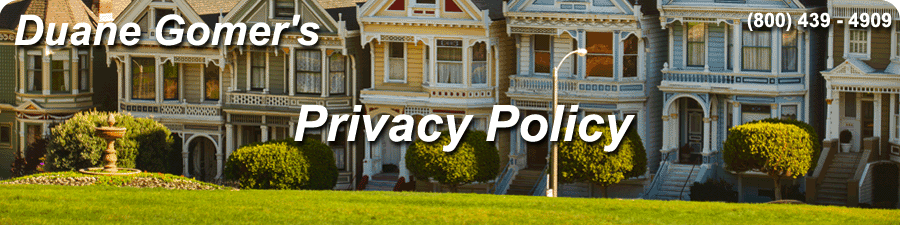 Duane Gomer Seminars Privacy Policy